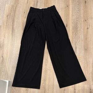 Zara Black Wide-Leg high waisted Women's Pants